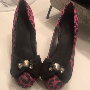 Candies pink leopard heels